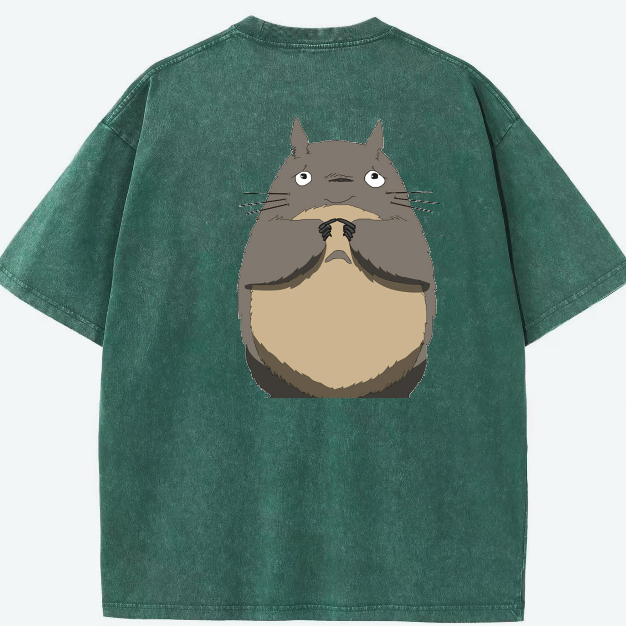 （画像用） となりのトトロ 草壁メイ 草壁サツキ My Neighbor Totoro Satsuki Kusakabe Mei Kusakabe 綿100% ヴィンテージ風 半袖Tシャツ（背面プリント）